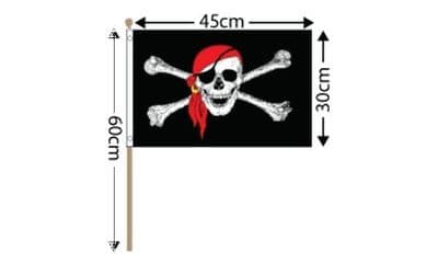 Pirate Bandana Large Hand Flag 18