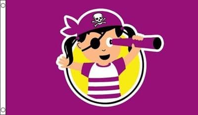 Pirate Child Girl Flag - 5ft x 3ft | Standard Polyester
