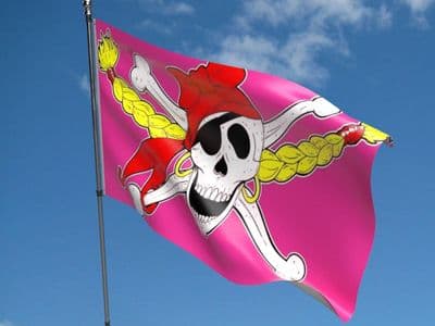 Pirate Girl Flag 5ft x 3ft