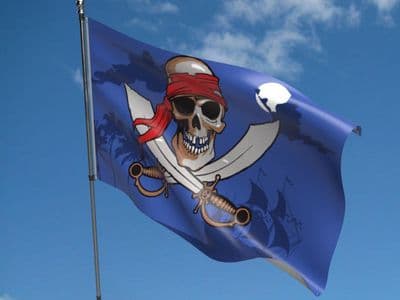 Pirate Night Sky Flag 5ft x 3ft