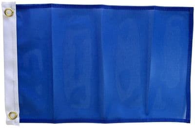 Plain Blue Flag 1.5ft x 1ft | Heavy Knitted Polyester