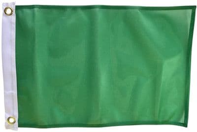 Plain Green Flag 1.5ft x 1ft - Knitted Heavy Polyester Small Flag with 2 Eyelets