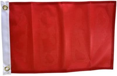 Plain Red Flag 1.5ft x 1ft - Knitted Heavy Polyester Small Flag with 2 Eyelets