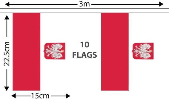 Poland Eagle Small Bunting | Buy Poland Eagle Small Bunting | NWFlags