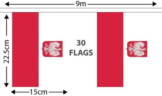 Poland Eagle Bunting | Buy Poland Eagle Bunting | NWFlags