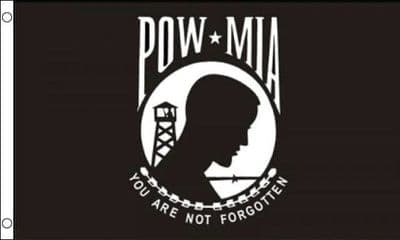 POW - MIA white 5ft x 3ft Flag