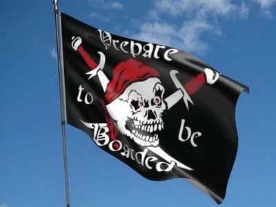 Prepare to be Boarded Pirate Flag 5ft x 3ft