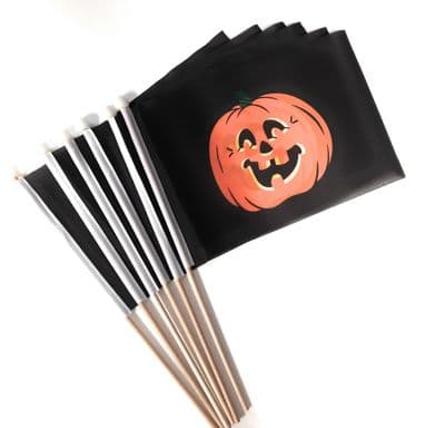 Pumpkin Hand Flag - 6 Pack