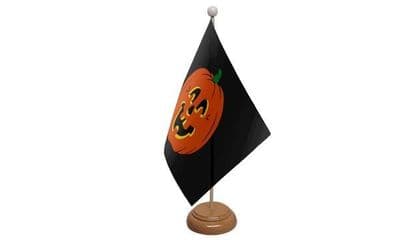 Pumpkin Table Flag - Wood