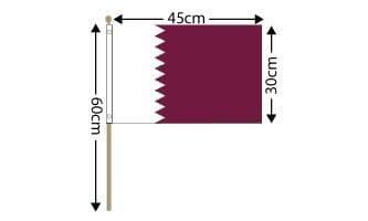Qatar Large Hand Flag (18