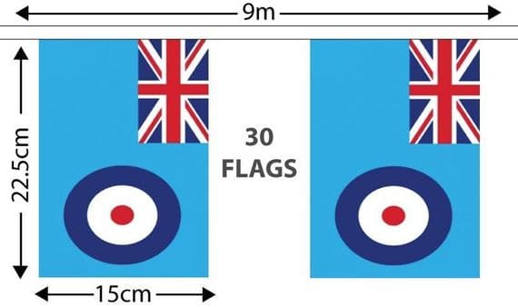 RAF Blue Ensign Bunting | Buy RAF Blue Ensign Bunting | NWFlags