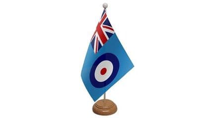 RAF Ensign Table Flag - Wood