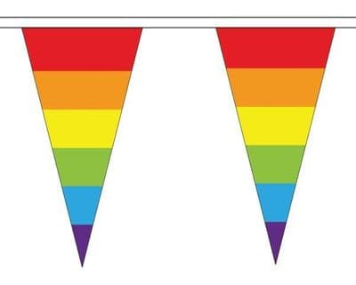 Rainbow Bunting Triangle 20m - 54 Flags