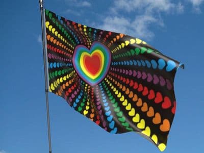 Rainbow Love Flag 5ft x 3ft