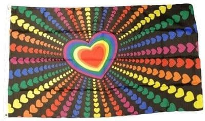 Rainbow Love Flag - 5ft x 3ft | Standard Polyester