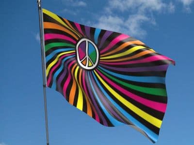 Rainbow Swirl 5ft x 3ft Flag