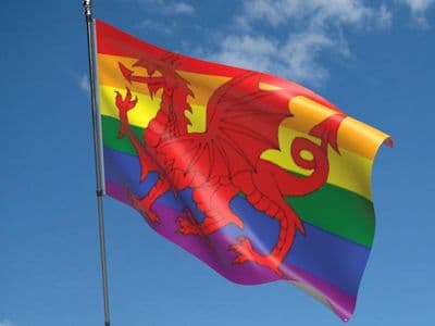 Rainbow Wales Flag 5ft x 3ft