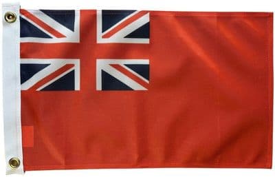Red Ensign Flag 1.5ft x 1ft - Knitted Heavy Polyester Small Flag with 2 Eyelets
