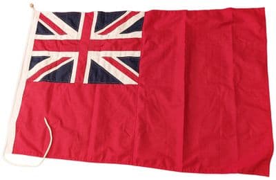 Red Ensign Sewn Flag with Rope & Toggle - 3ft x 2ft