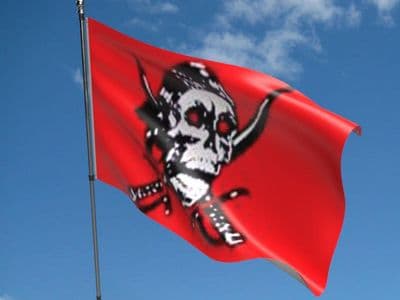 Red Skull With Cross Sabre 