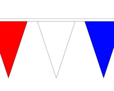 Red, White & Blue Triangle Bunting (5m) - 12 Flags