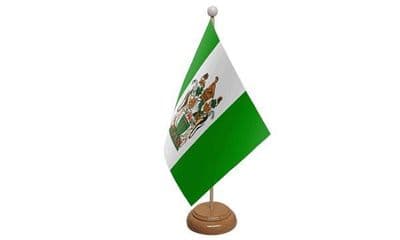 Rhodesia Table Flag - Wood