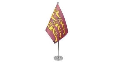 Richard the Lionheart Table Flag - Satin