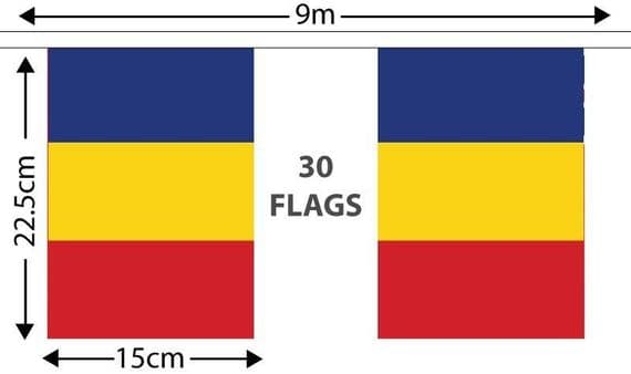 Romania Bunting | Buy Romania Bunting | North West Flags