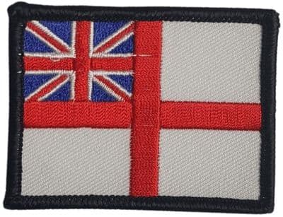 Royal Navy White Ensign Embroidered Sew on patch