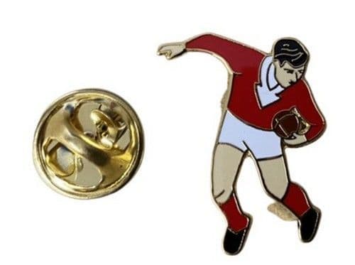 Rugby Player Red Pin Badge | Buy Rugby Player Red Pin Badge | NWFlags