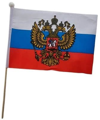 Russia Eagle Hand Flag