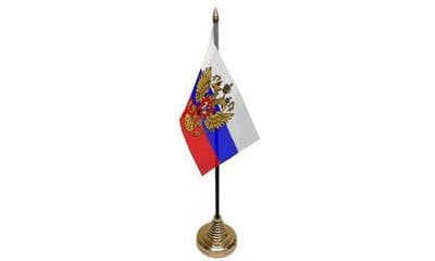 Russia Eagle Table Flag