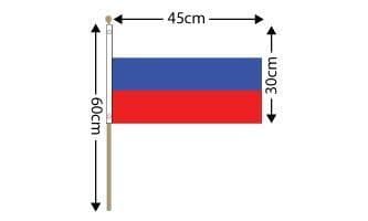 Russia Large Hand Flag (18