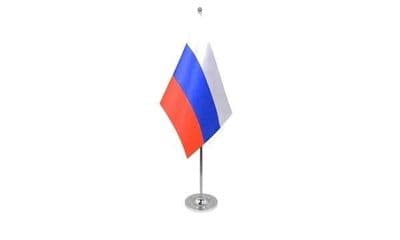 Russia Table Flag - Satin
