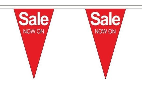 Sale Now On Triangle Bunting | Buy Sale Now On Triangle Bunting
