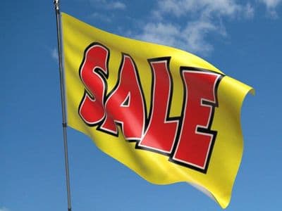 Sale Yellow Flag - 5ft x 3ft | Standard Polyester