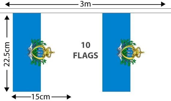 San Marino Bunting Small | Buy San Marino Small Bunting | NWFlags