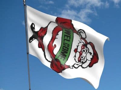 Santa Welcome 5ft x 3ft Flag