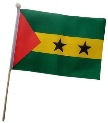 Sao Tome & Principe Hand Flag