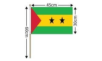 Sao Tome & Principe Pack of Large Hand Flags | NWFlags