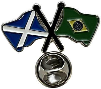 Scotland & Brazil Pin Badge