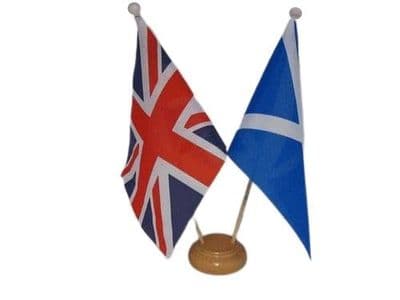 Scotland Friendship Wooden Table Flag