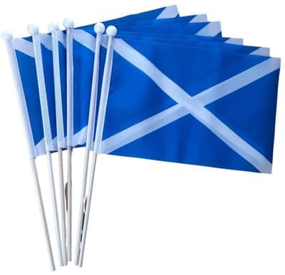 Scotland Hand Flag - 6 Pack