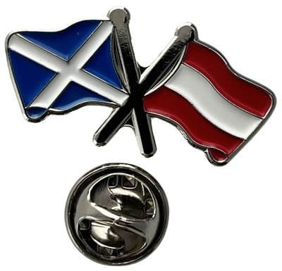 Scotland & Latvia Pin Badge
