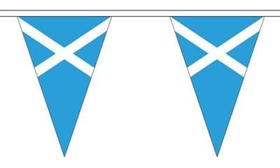 Scotland Light Blue Bunting Triangle 5m - 12 Flags