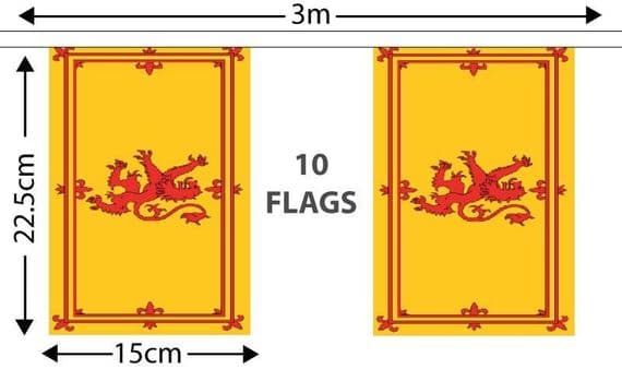 Scotland Lion Bunting Small | Buy Scotland Lion Small Bunting