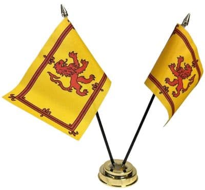 Scotland Lion Double Table Flag