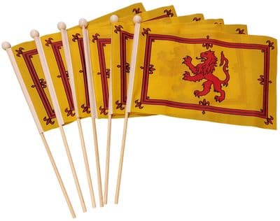 Scotland Lion Hand Flag - 6 Pack