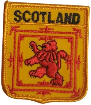 Scotland Lion Shield Embroidered Sew on patch