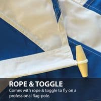 Scotland Sewn Flag with Rope & Toggle - 1.5ft x 1ft | NWFlags